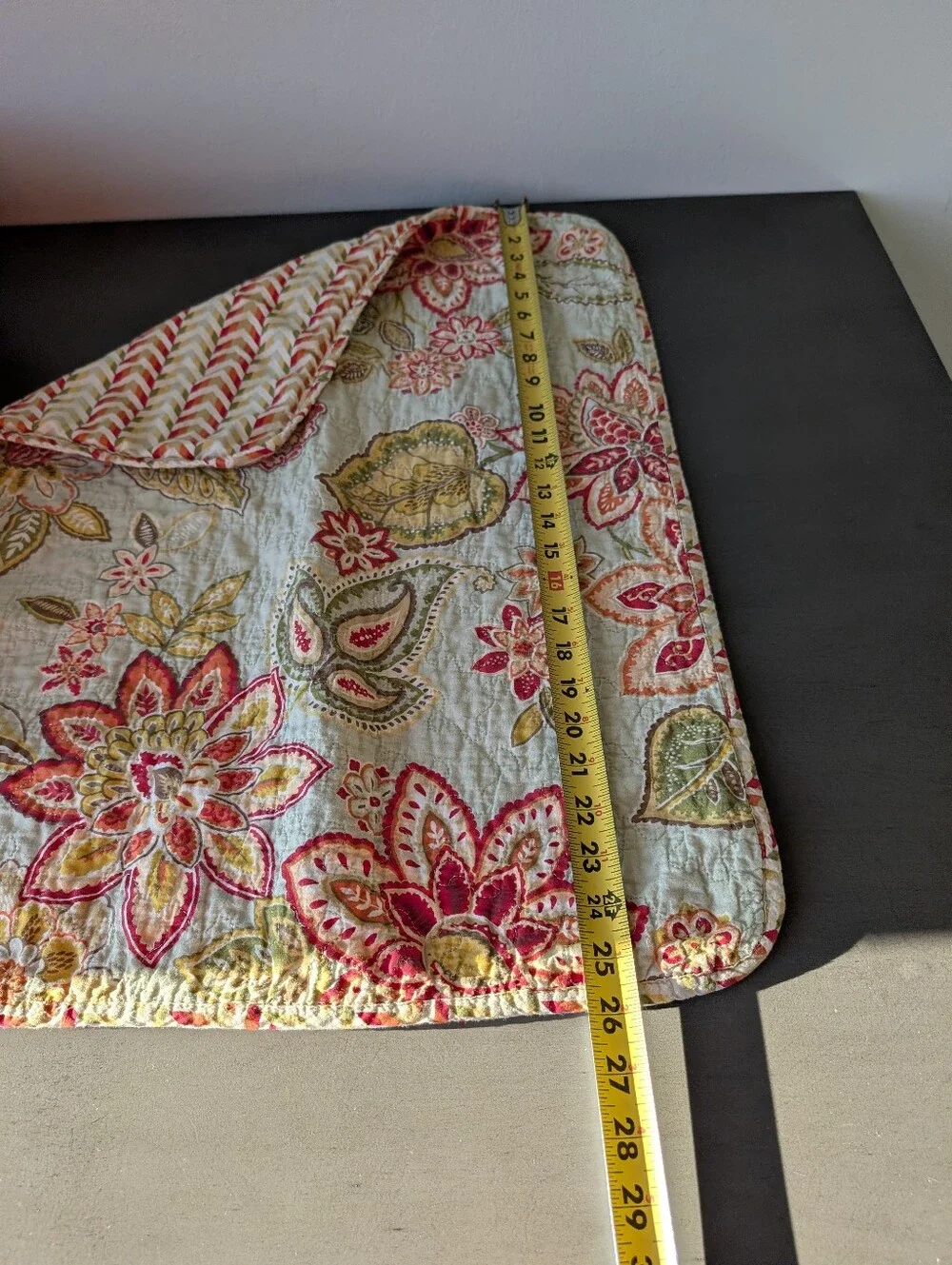 Waverly Floral Green Pink Botanical Quilted Coverlet Bed Spread Size 84